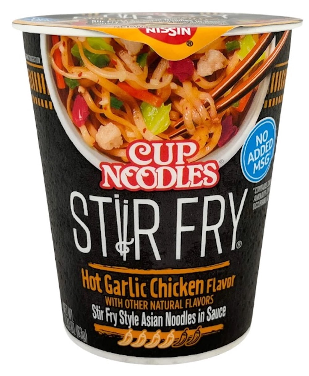 Nissin Cup Noodles Stir Fry Hot Garlic Chicken 2.93 oz (Pack of 12