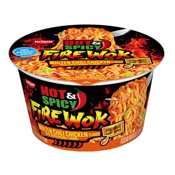 Nissin Hot & Spicy Fire Wok Molten Chili Chicken 4.37 oz. 6/Carton (NIS19503)