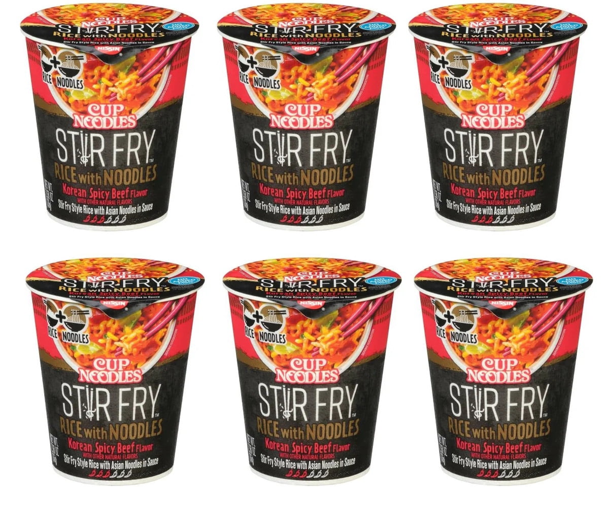 Nissin Cup Noodles Stir Fry Rice with Noodles, Variety Flavors, 2.75 oz