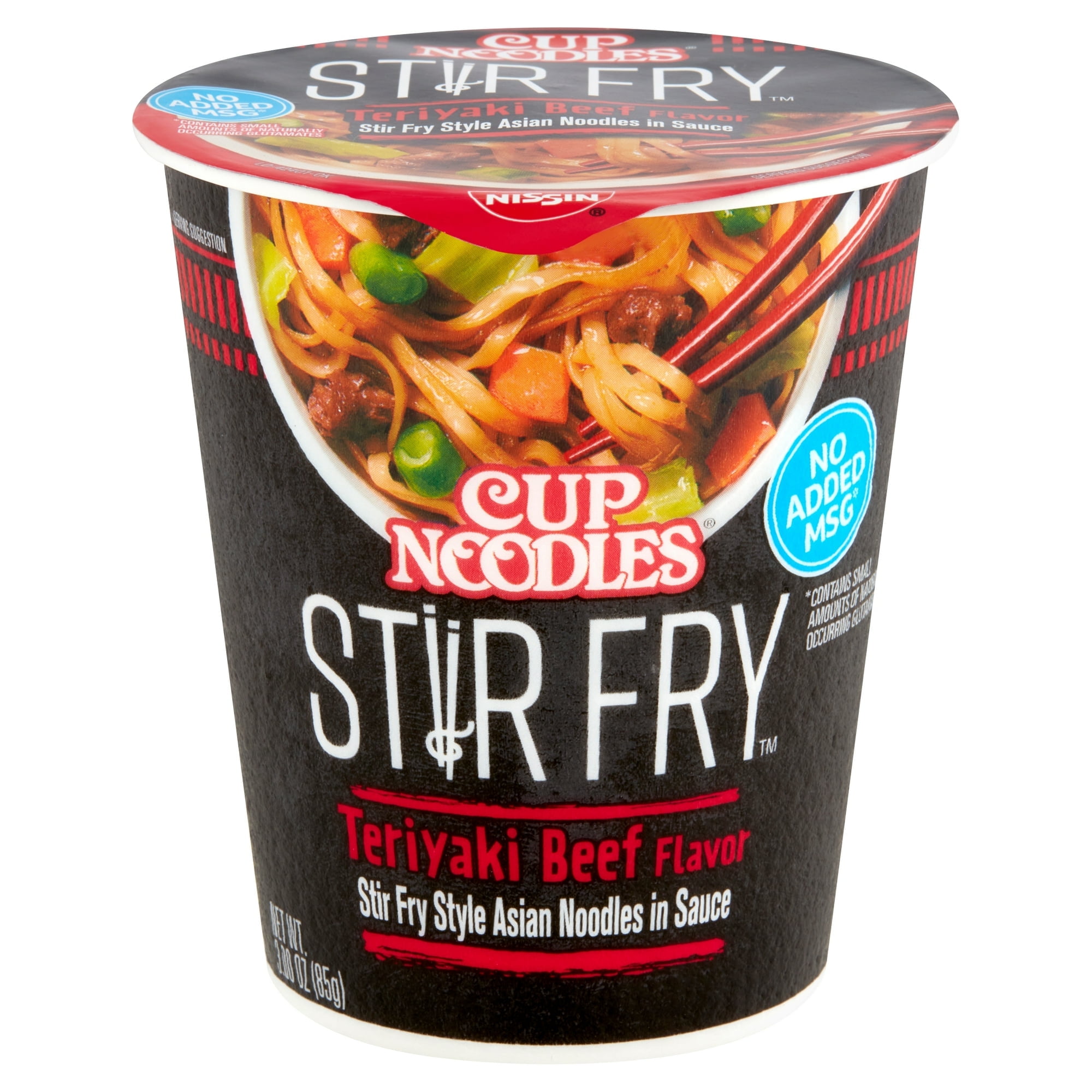 Nissin Cup Noodles Teriyaki Beef Flavor Stir Fry 3 oz (Pack of 10)