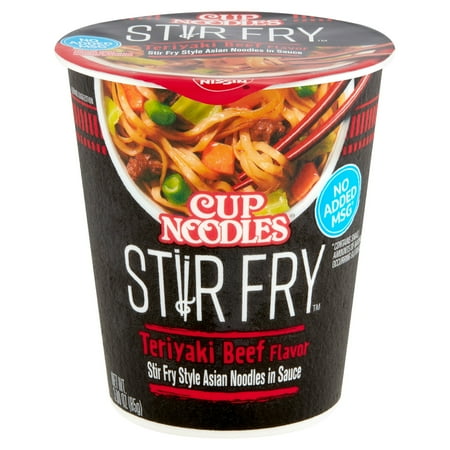 Nissin Cup Noodles Teriyaki Beef Flavor Stir Fry 3 oz (Pack of 10)
