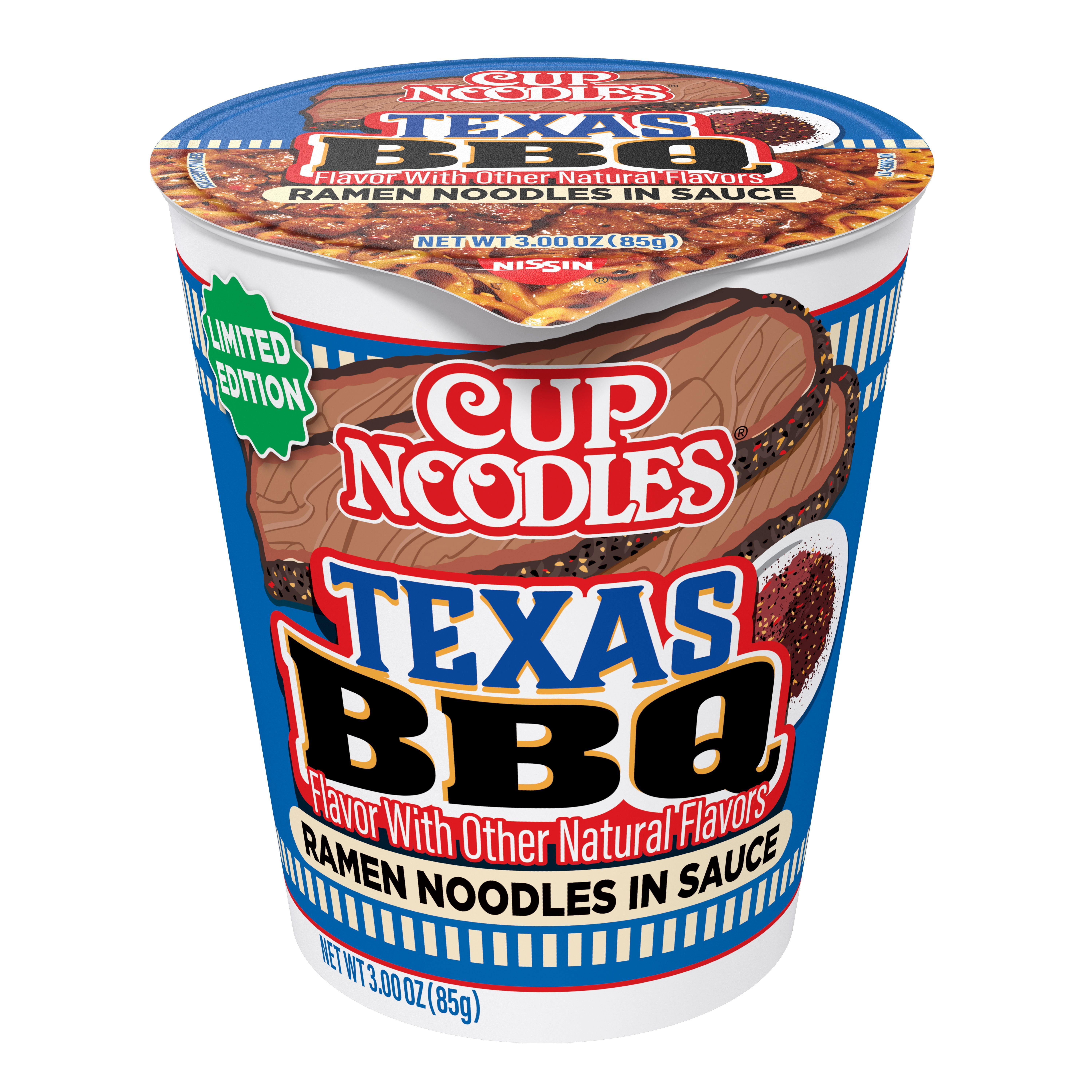 Nissin Cup Noodles Texas BBQ, 3.0 oz Cup, Limited Edition