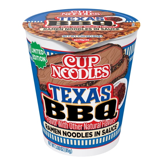 Nissin Cup Noodles Texas BBQ, 3.0 oz Cup, Limited Edition