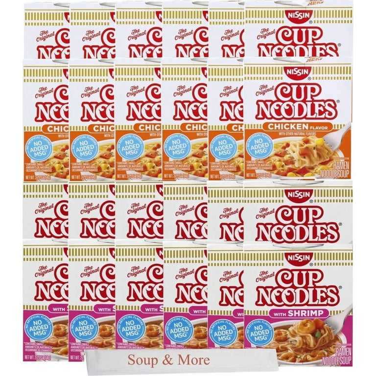 Nissin Cup Noodles with Shrimp Flavor, 24 ct / 2.25 oz - Food 4 Less