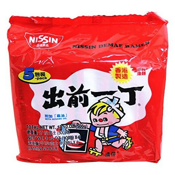 Nissin Demae Ramen Instant Noodle 3.5oz (Sesame Oil, 5 Packs)