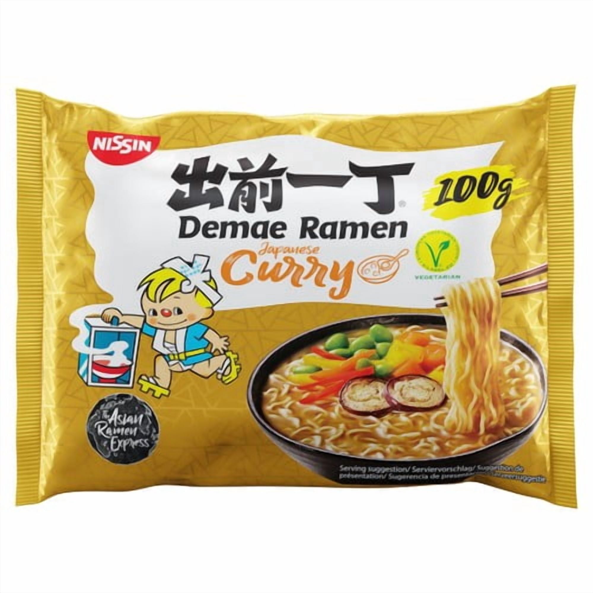 Nissin Demae Ramen Japanese Curry Noodles 100g, British Import (Pack of 3)