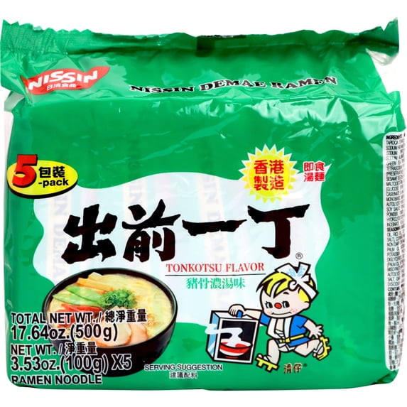 Nissin Demae Ramen Tonkotsu Artificial Pork Flavor Bag