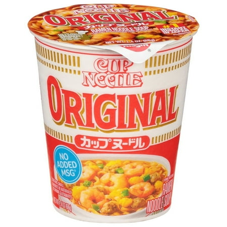 Nissin Foods Cup Noodle Ramen Noodle Soup Original, 2.4 oz Cup, Shelf-Stable