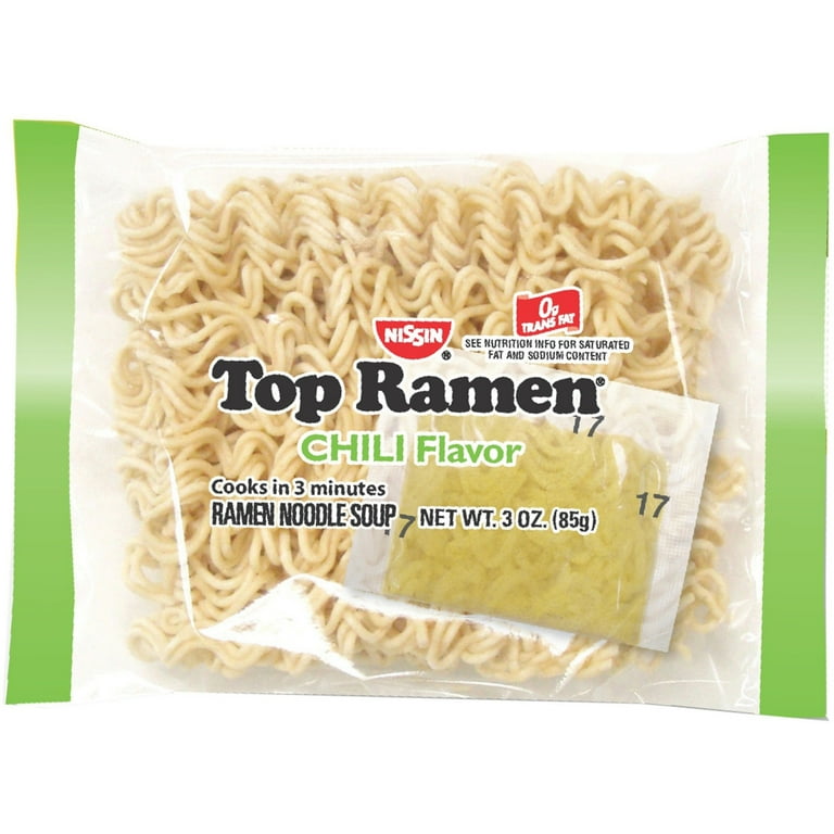 NISSIN FOODS Top Ramen Chili Flavor - 3 oz - Chili - 24 / Carton NISSIN FOODS Top Ramen Chili Flavor - 3 oz - Chili - 24 / Carton