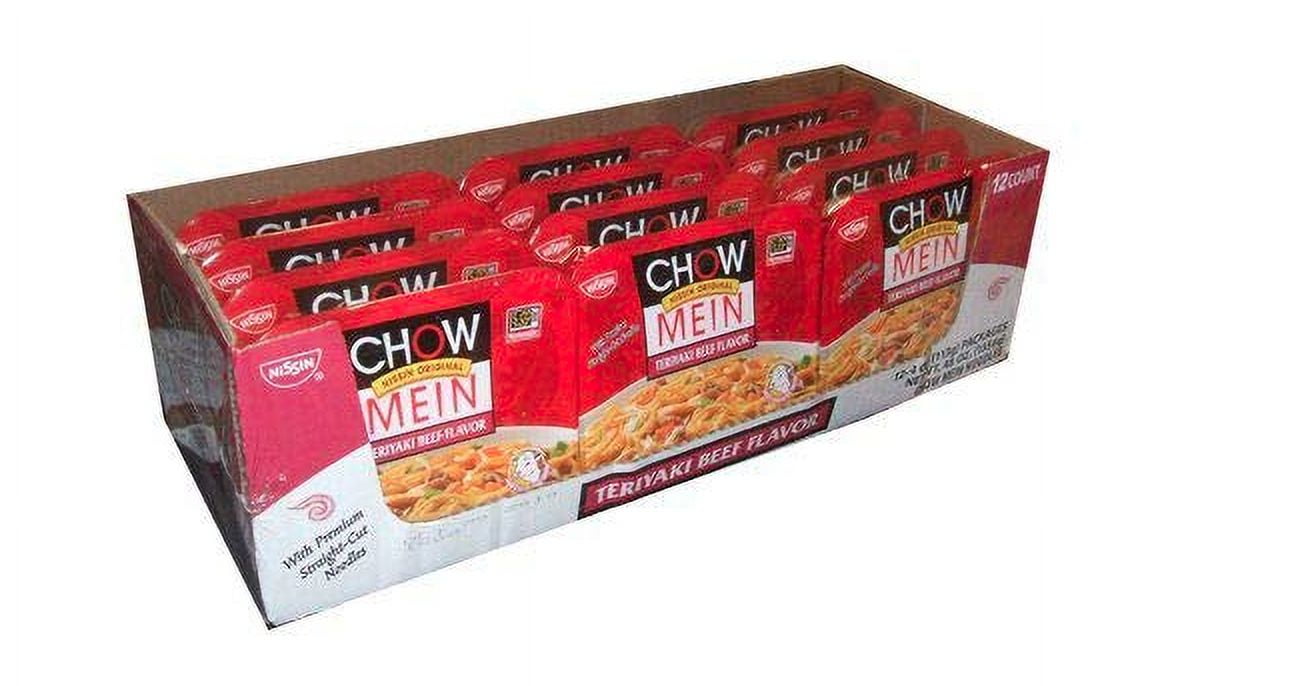 Nissin Original Chow Mein Noodles, Teriyaki Beef Flavor, 12 pk./4 oz.