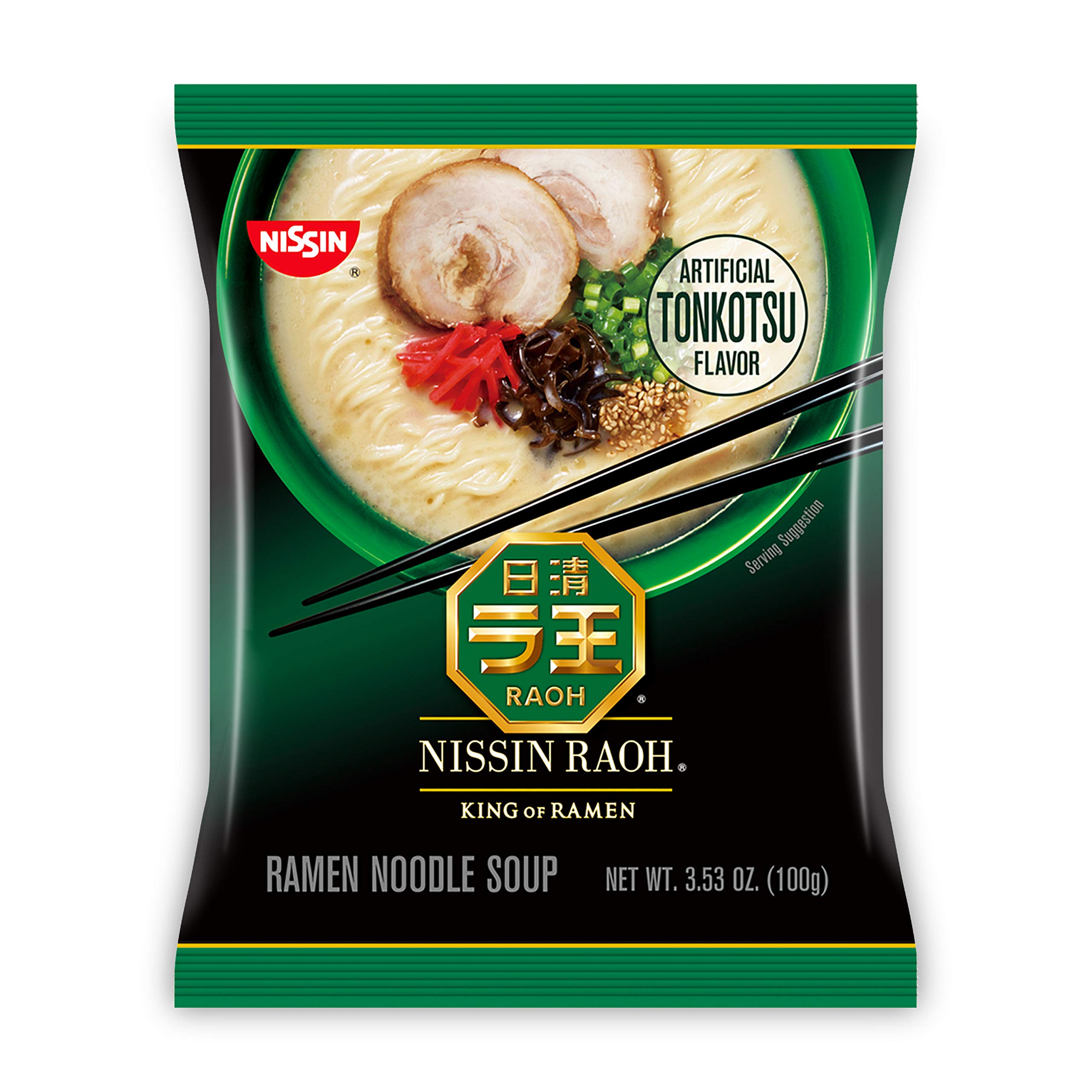 Nissin Raoh Ramen Noodle Soup, Tonkotsu, 3.53 Ounce (Pack Of 6