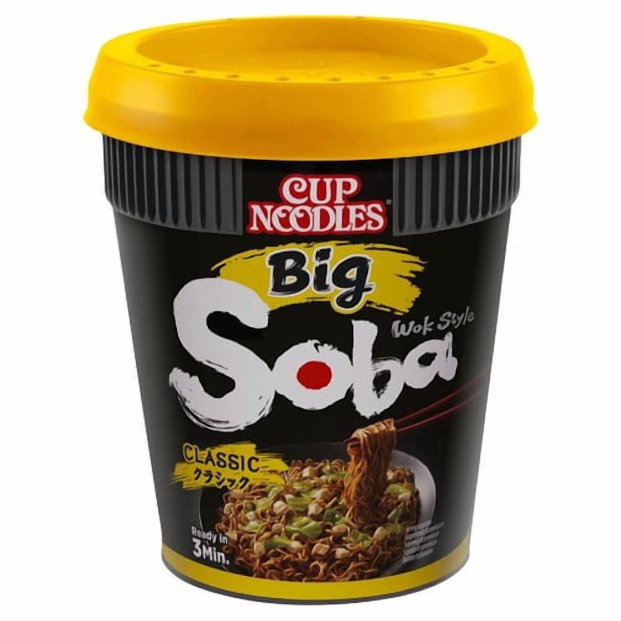 Nissin Soba Big Classic Instant Noodles Pot 113g, British Import (Pack of 3)