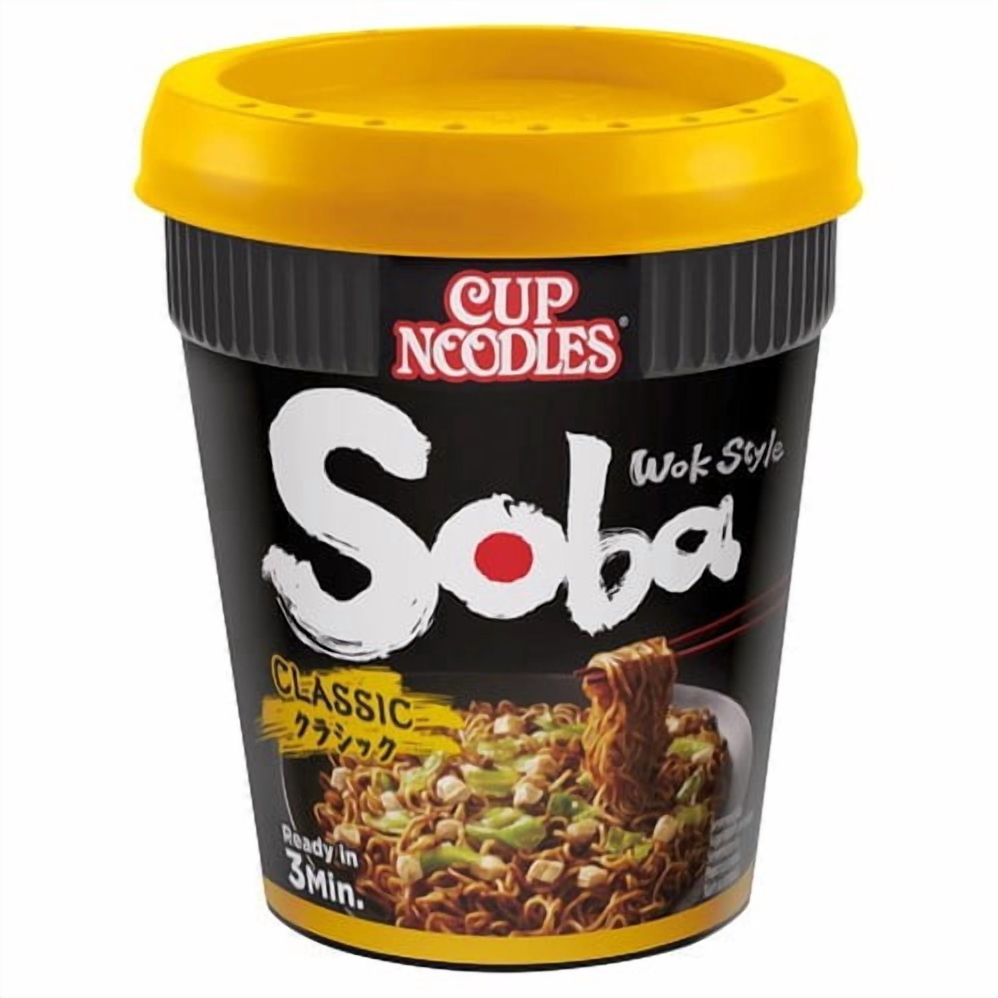 Nissin Soba Classic Instant Noodles Pot 90g, British Import (Pack of 3)