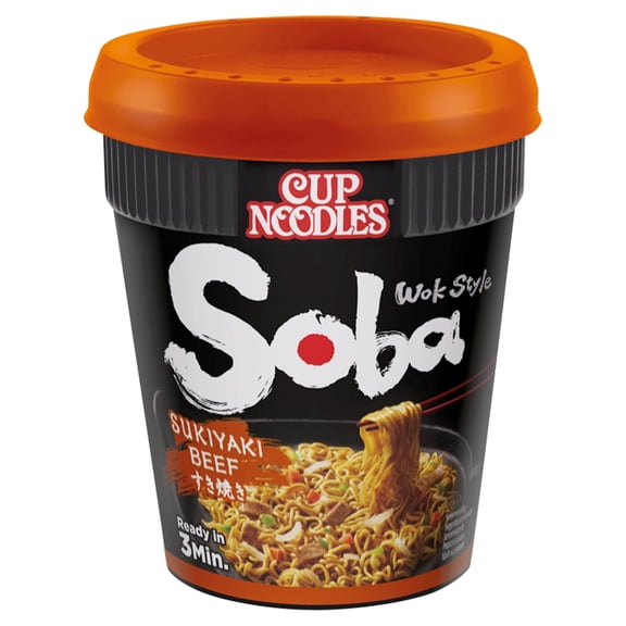 Nissin Soba Cup Sukiyaki Beef 89G, Imported from Britain