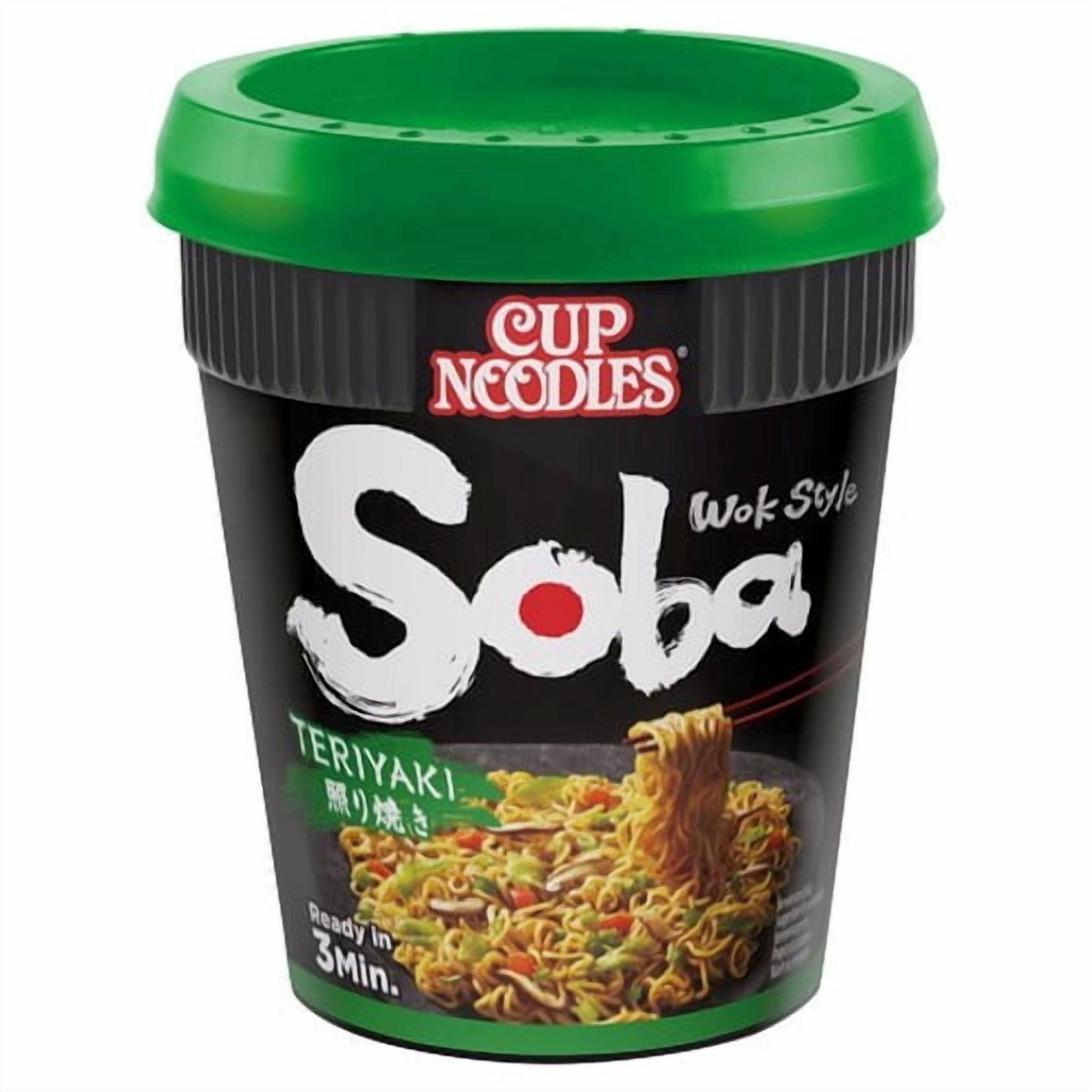 Nissin Soba Teriyaki Instant Noodles Pot 90g, British Import (Pack of 3)
