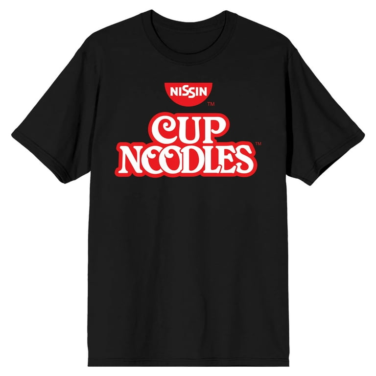 CupNoodle × CLUBHAUS T-Shirt BLACK L Nissin The Original Cup Noodles Logo Men's Black Graphic Tee-Large