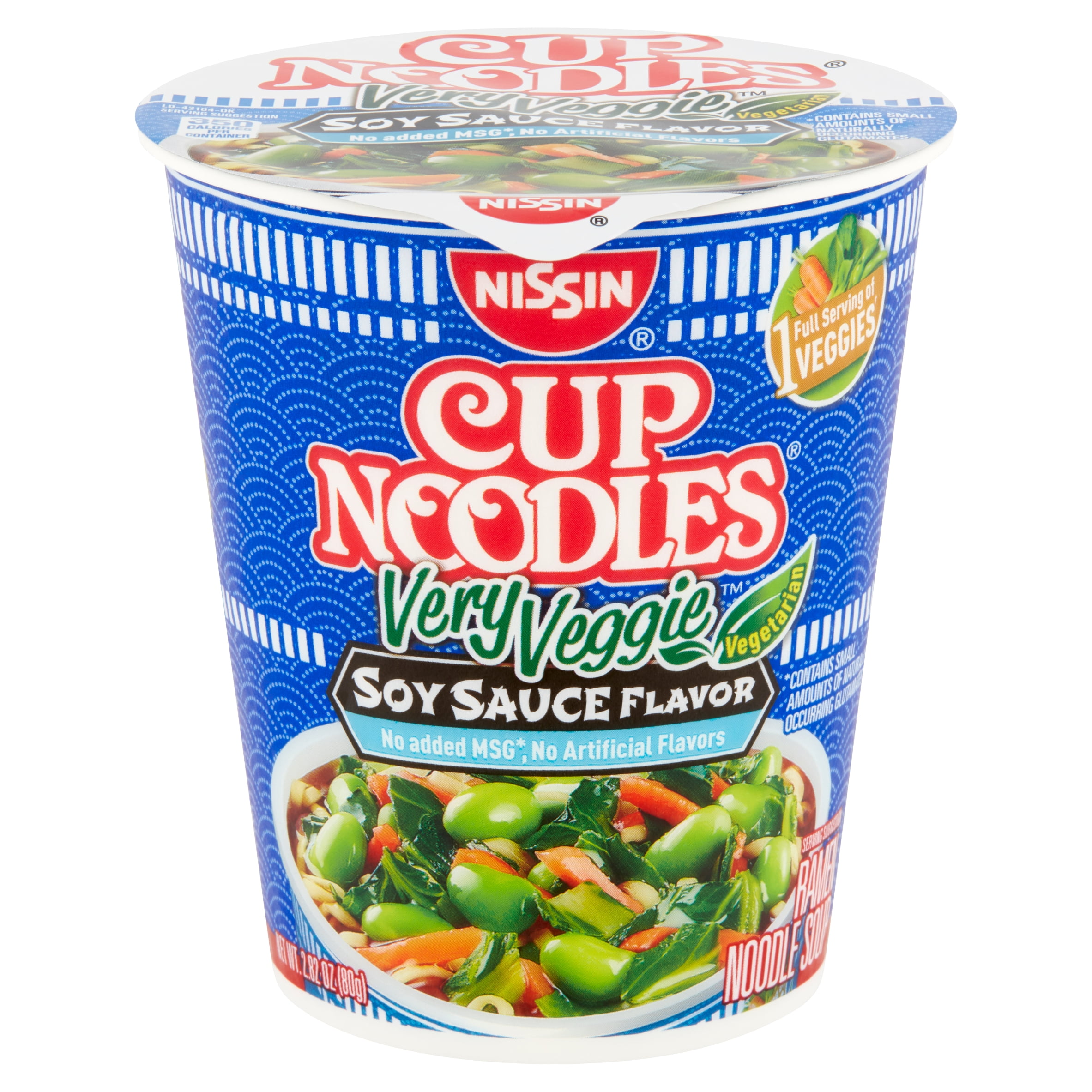 Nissin The Original Cup Noodles Very Veggie Soy Sauce Ramen Noodle Soup, 2.82 oz