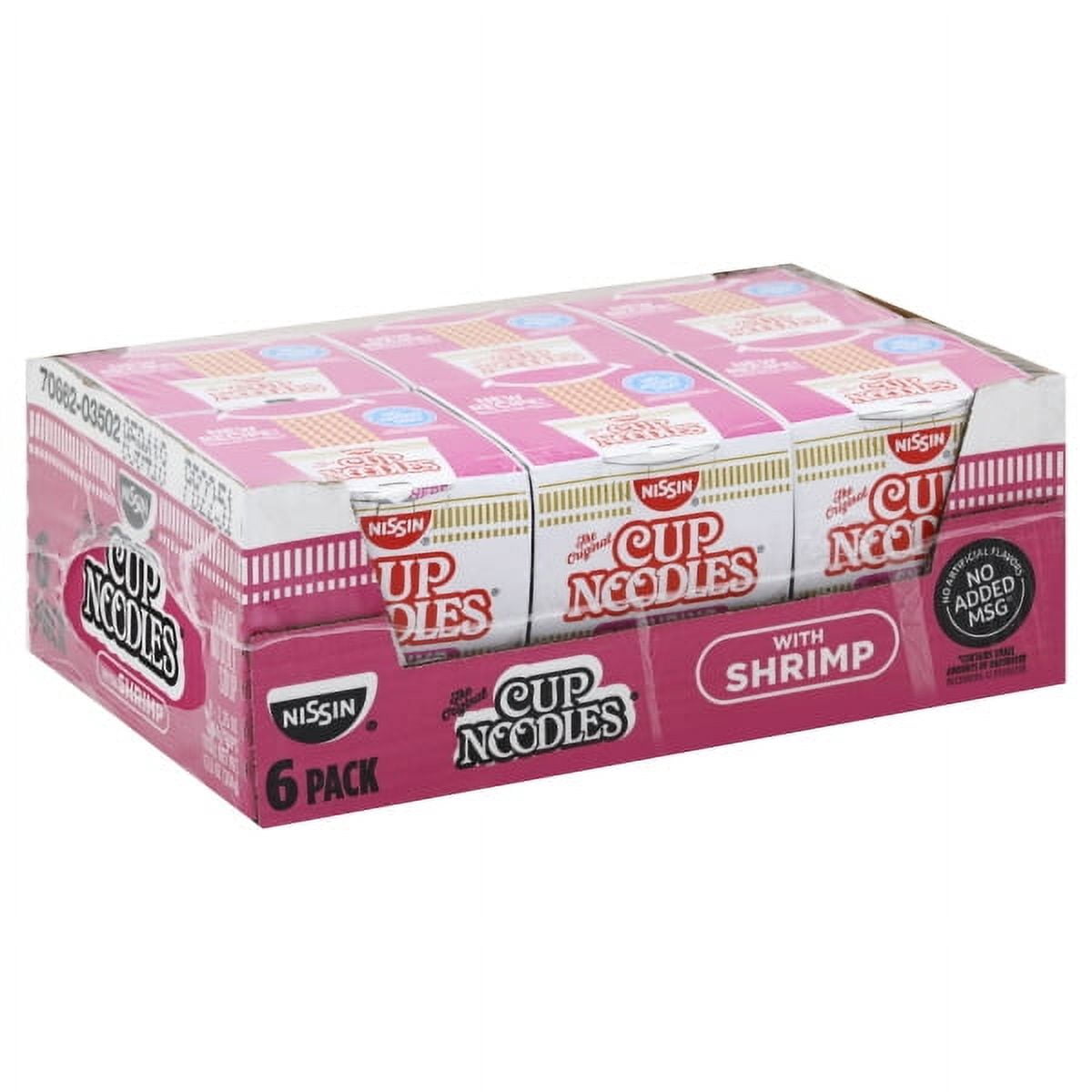Nissin The Original Cup Noodles with Shrimp Ramen Noodle Soup, 2.25 oz, 6 count