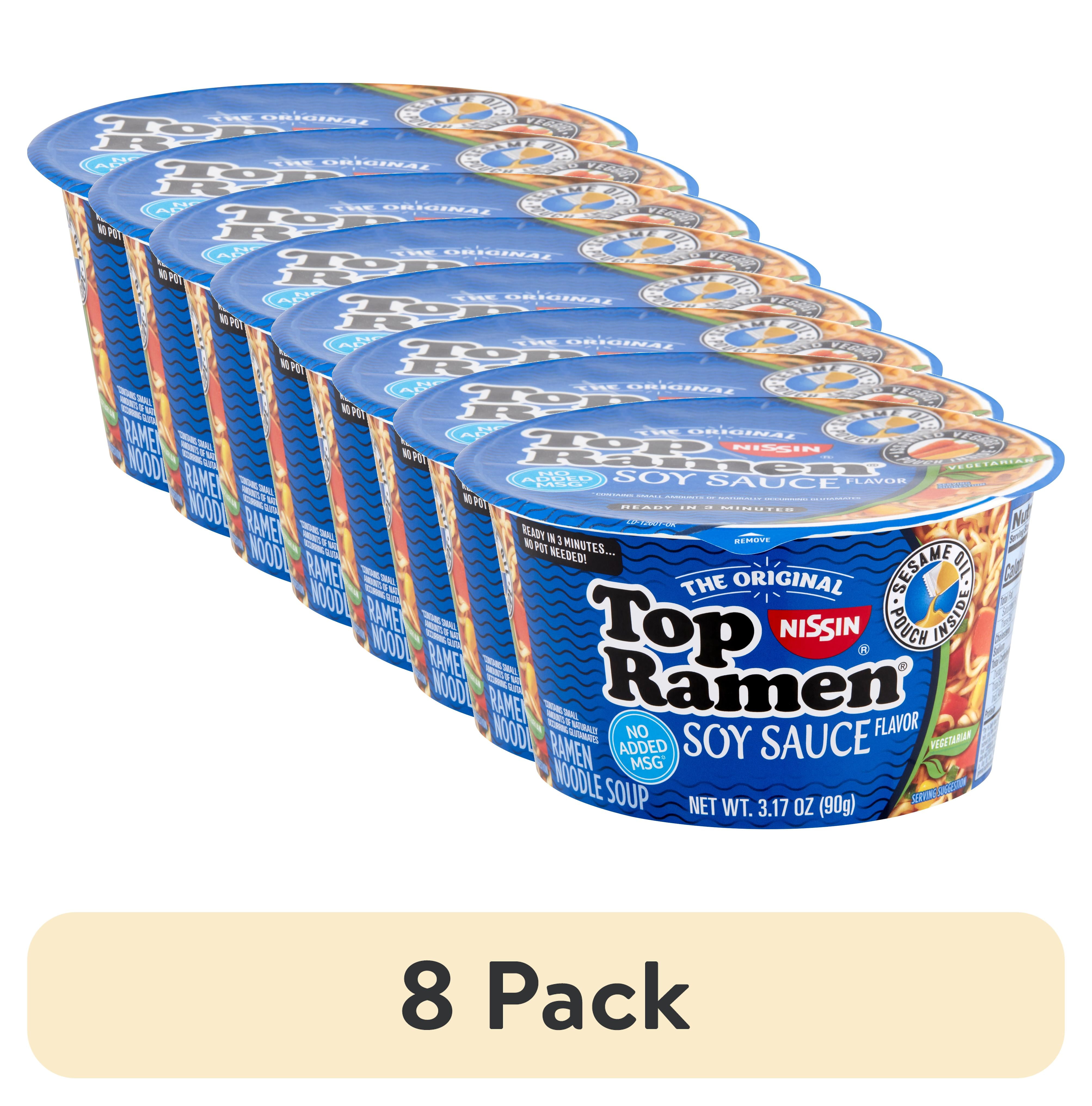 (8 pack) Nissin The Original Top Ramen Soy Sauce Flavor Ramen Noodle