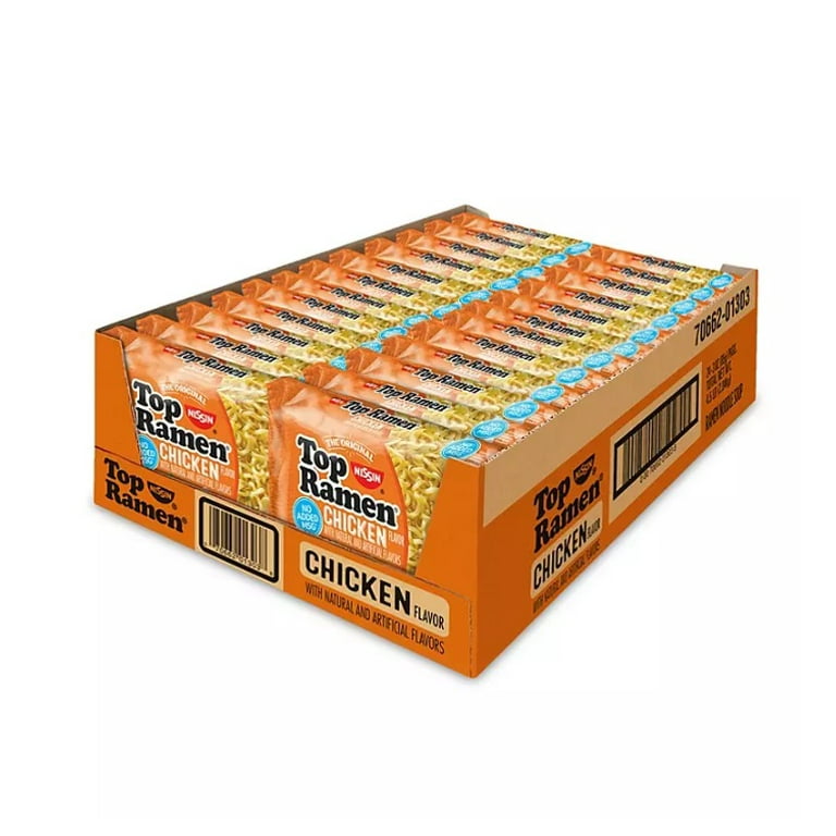 Nissin Top Ramen Noodle Soup, Ramen, Chicken Flavor - 3 oz