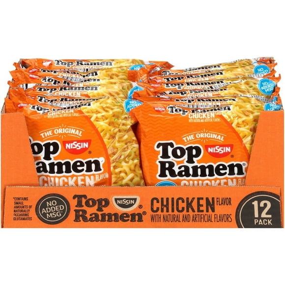 Nissin Top Ramen Chicken Flavor 3 oz Ramen Noodle Soup - 12 Packs