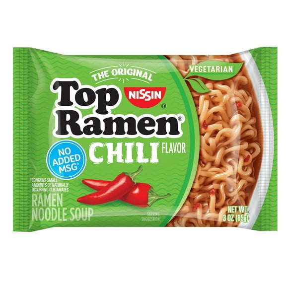 Nissin Top Ramen Chili Flavor Ramen Noodle Soup , 3.0 ounce (pack of 1)