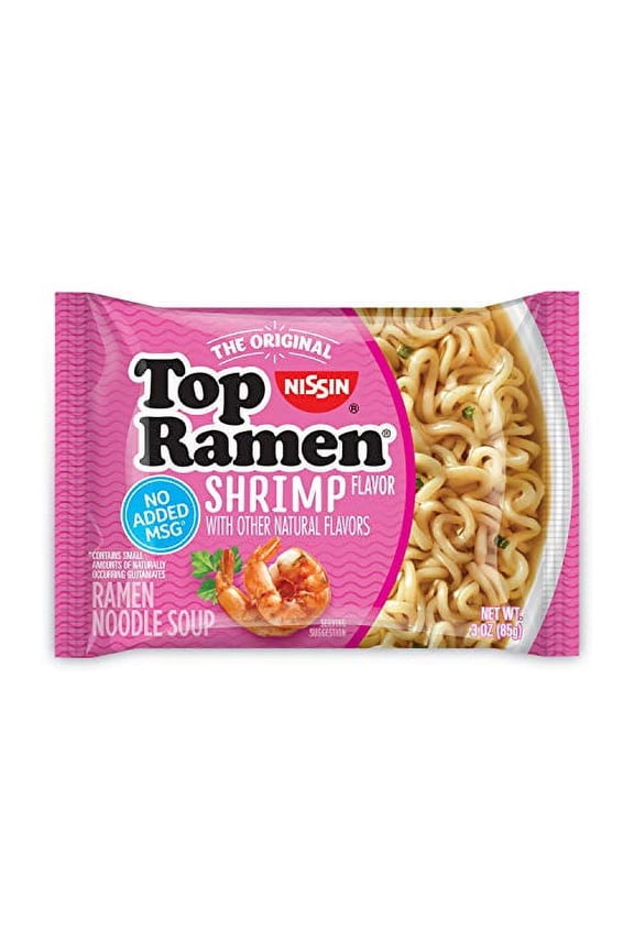 Top Ramen, Shrimp Flavor, The Original Instant Ramen,3 Ounce (Pack of 24)