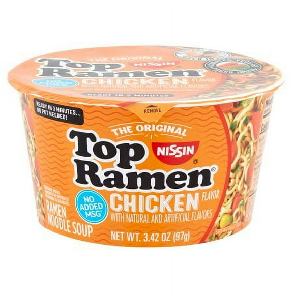 Nissin the Original Top Ramen Chicken Flavor Ramen Noodle Soup (Pack of 10)