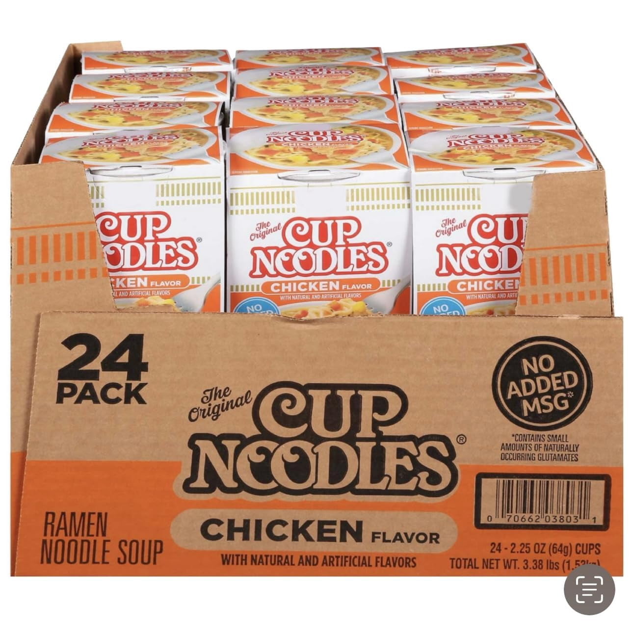 Nissins Cup Noodles, Chicken Flavor, 2.25 oz, 24 Count - Goeshard