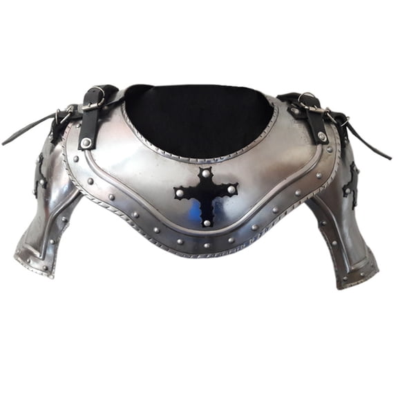 Nistan Iron Steel Medieval Gorget & Pauldrons Shoulders Armour Set