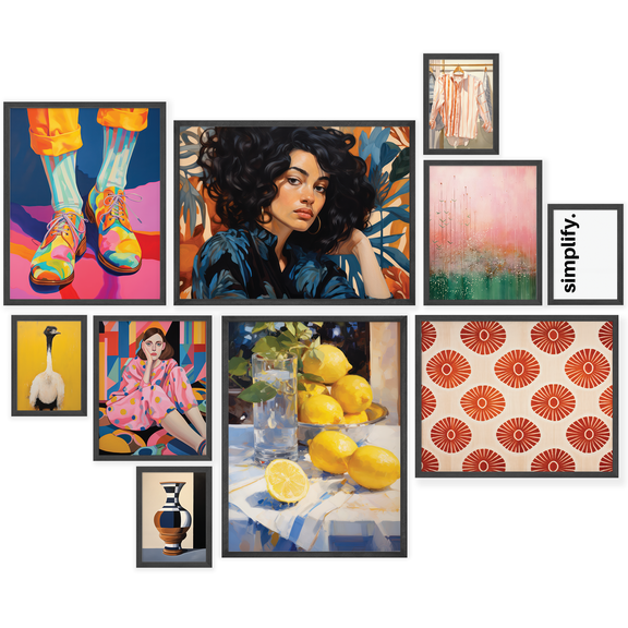 Nistio® Colorful Eclectic Decor, Boho Maximalist Wall Prints, Eclectic Home Decor, Funky Eclectic Poster Set, Eclectic Wall Decor, Set of 10 (Unframed)