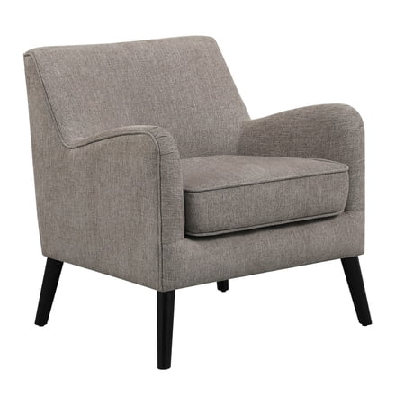 Nit 30 Inch Retro Modern Accent Chair, Plush Taupe Gray Chenille Fabric