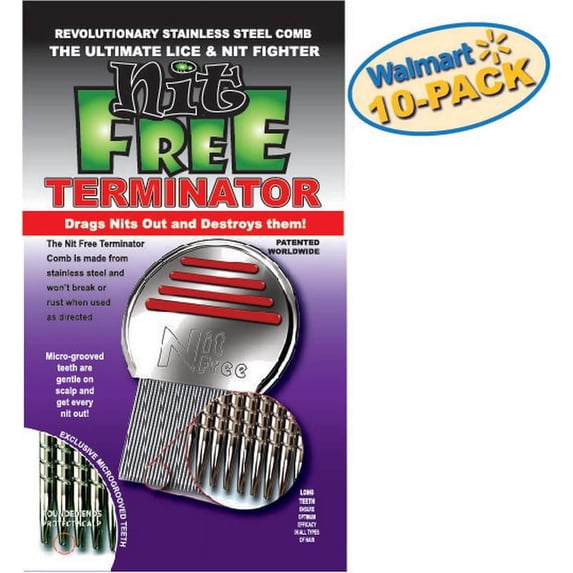 Nit Free Terminator Lice Comb (10-Pack)