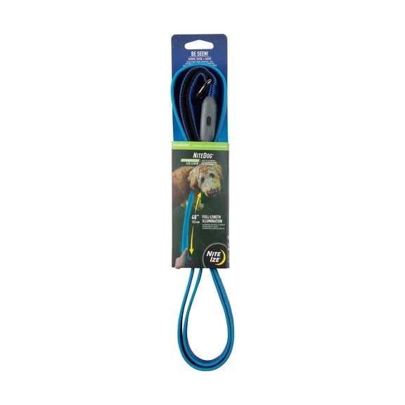 Nite Dog Rechargeable LED Dog Leash - Blue/Blue