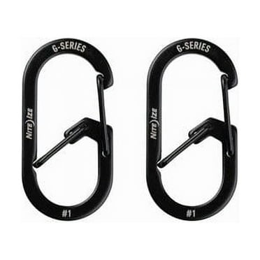 Nite Ize 102518 No. 1 Carabiners&#44; Black - Pack of 2