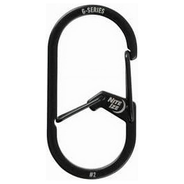 Nite Ize 102519 No. 2 Carabiners&#44; Black - Pack of 2