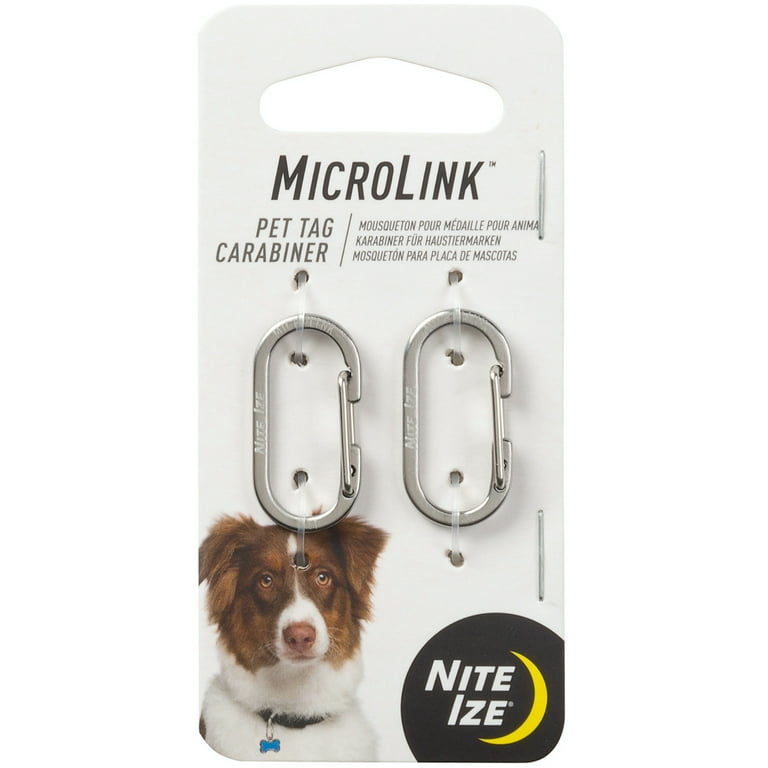 Nite Ize 2 Pack MicroLink Pet Tag Carabiner Walmart