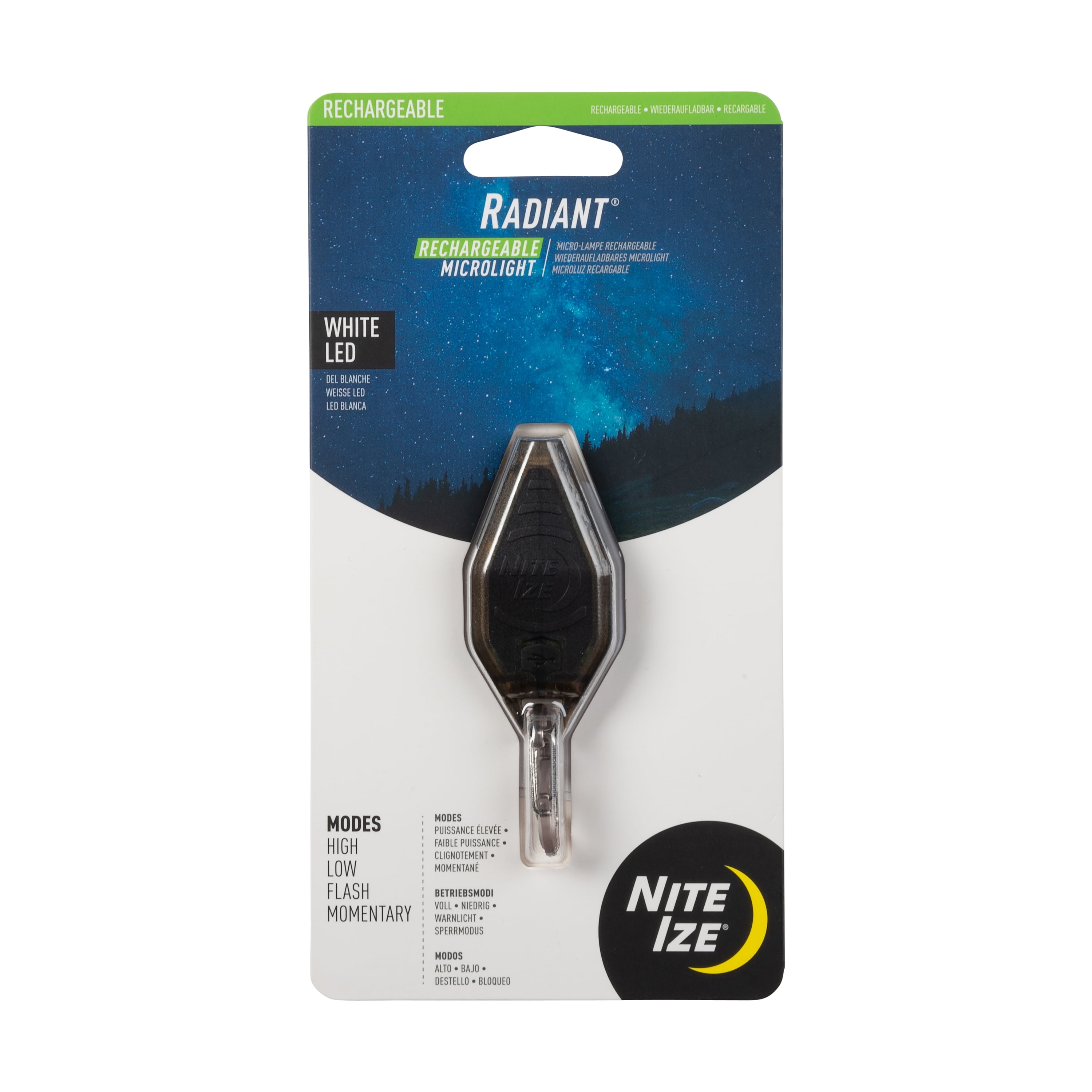 Nite Ize 3005090 12 Lumens Black LED Flashlight with Key Ring