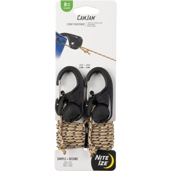 Nite Ize CamJam Rope Tightener with Rope - Single Pack