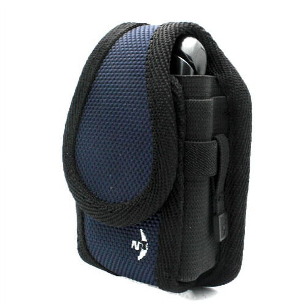Nite-Ize Case Belt Clip for Kyocera DuraXV Extreme -- Holster Rugged Cover Pouch Carry Protective Black Canvas compatible with Kyocera DuraXV Extreme Flip Phone