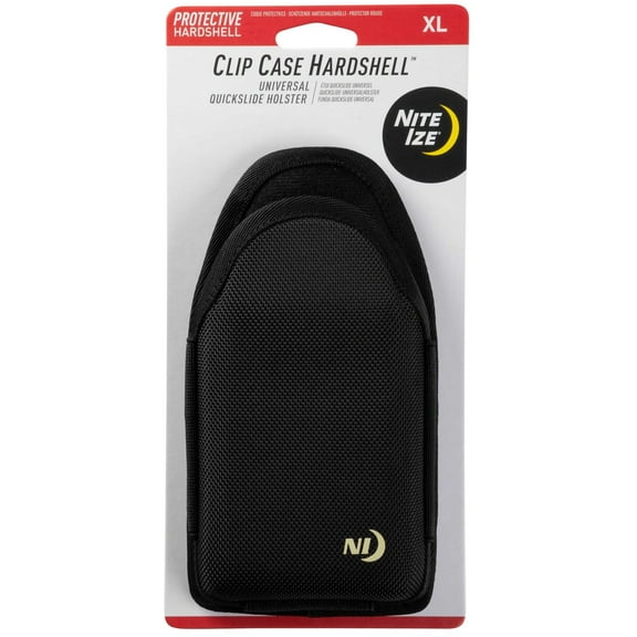 Nite Ize Clip Case Hardshell Universal QuickSlide Holster, Protective Open Top Phone Holster with Belt Clip, XL