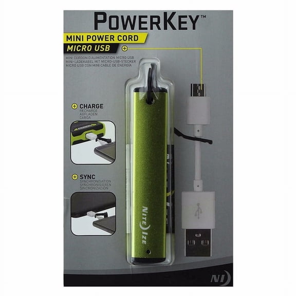 Nite Ize Power Key Micro USB, Lime Green