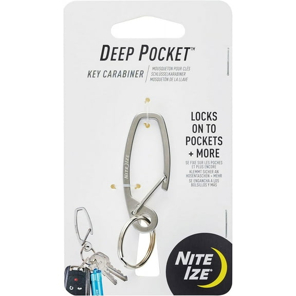 Nite Ize Deep Pocket Key Carabiner Locks onto Pockets and More