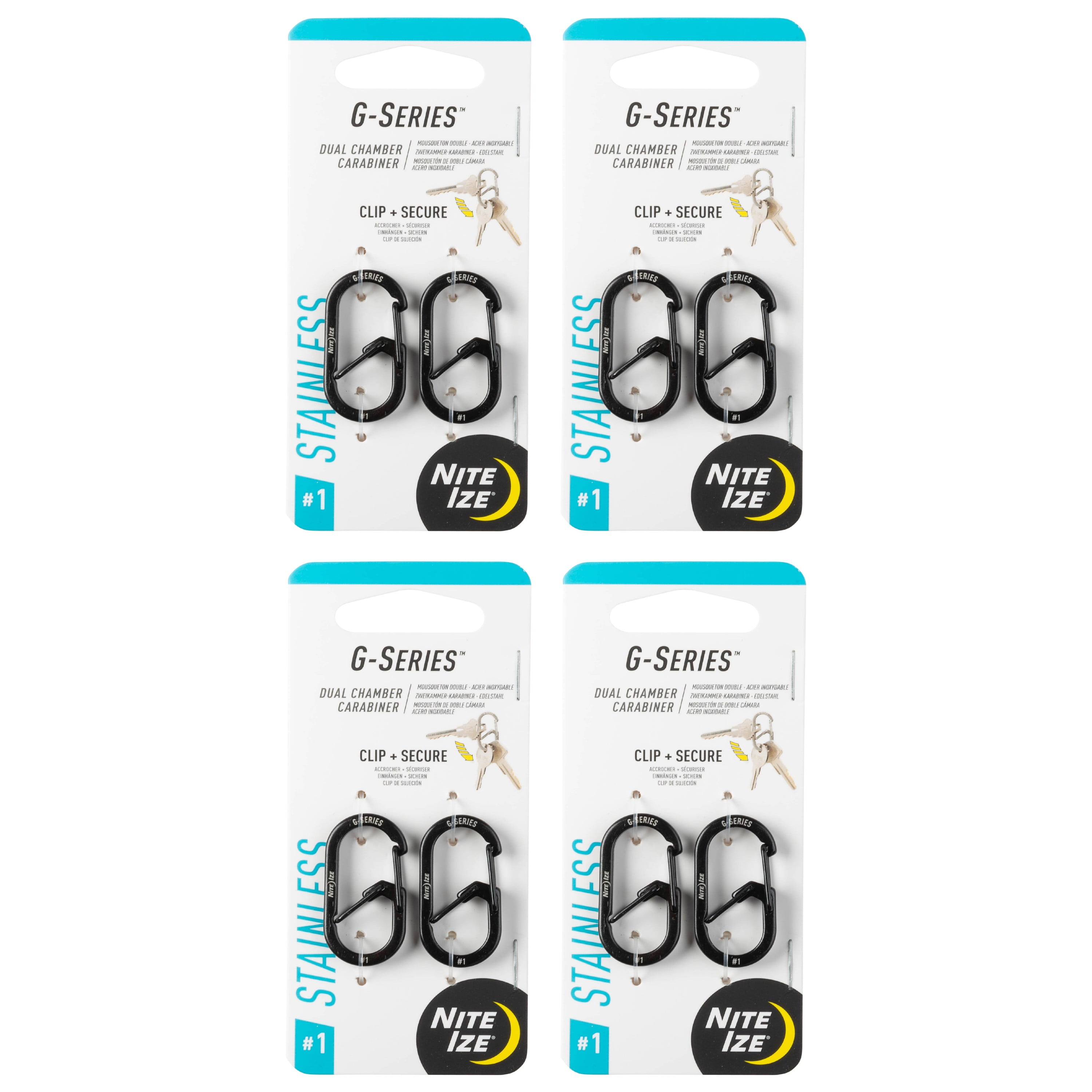 Nite Ize G-Series Dual Chamber Carabiner - Carabiner Clip for Car Keys ...