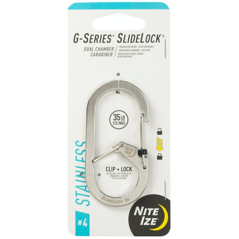 Nite Ize G-Series SlideLock Dual Chamber Stainless Steel Carabiner #4