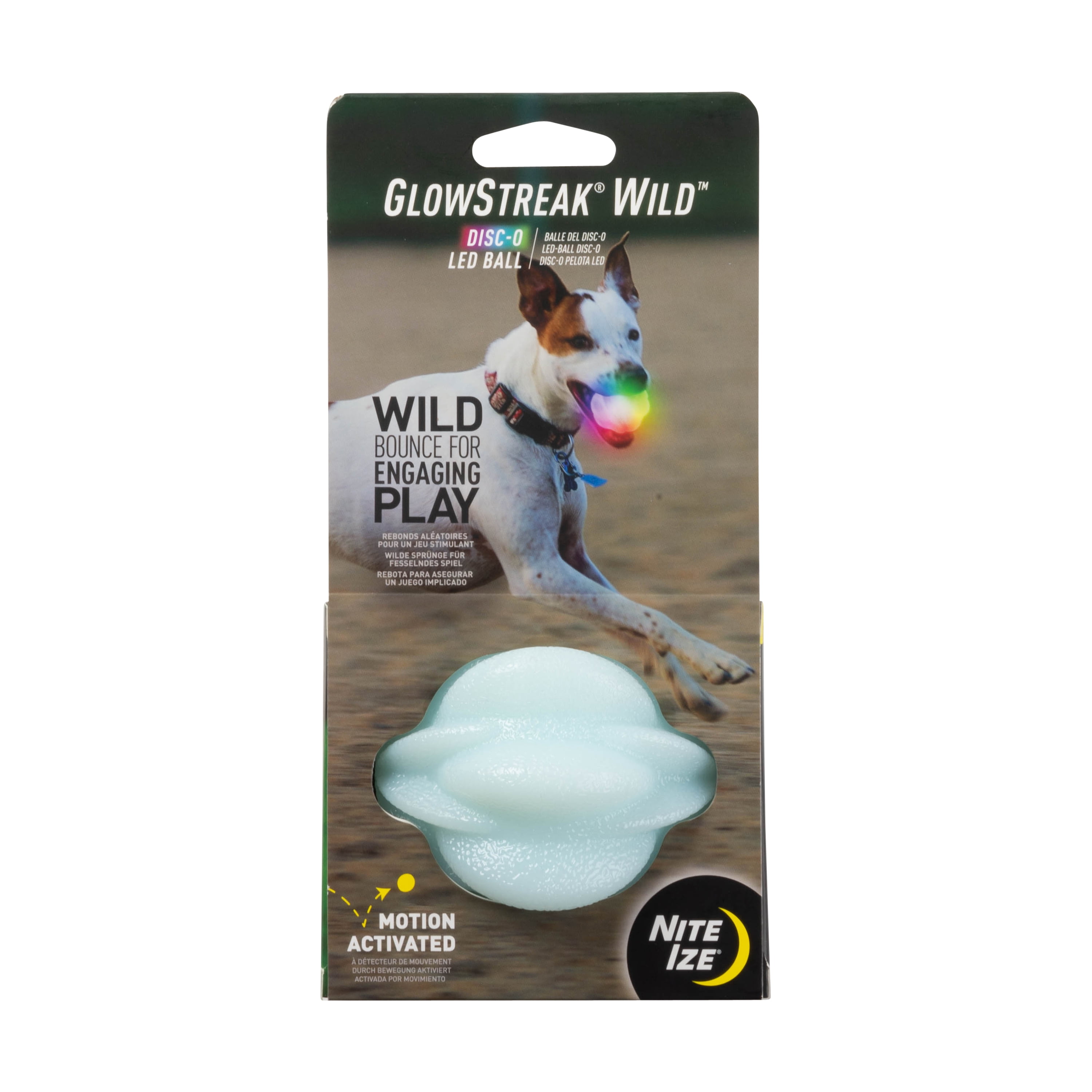 Nite Ize GlowStreak Wild LED Ball, Bouncy Motion Activated Light Up Dog ...