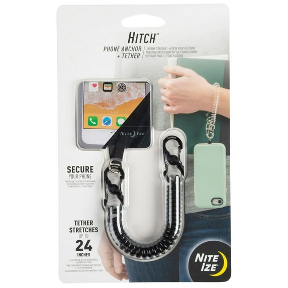 Nite Ize Hitch Phone Anchor + Tether - Black/Black