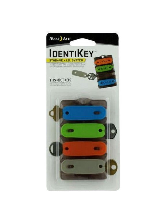 Identikey Card Storage + Id System, Easy Way To Store + Identify Keys Quickly, Multi-Colored Tags