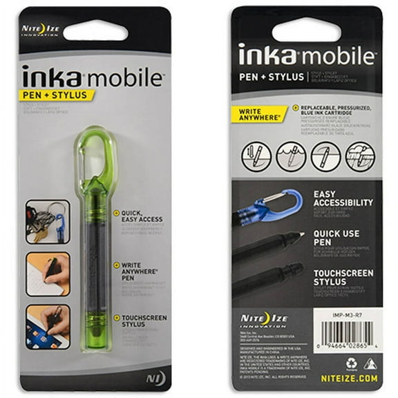 Nite Ize Imp-M3-R7 Inka Mobile Pen - Retail Packaging - Lime