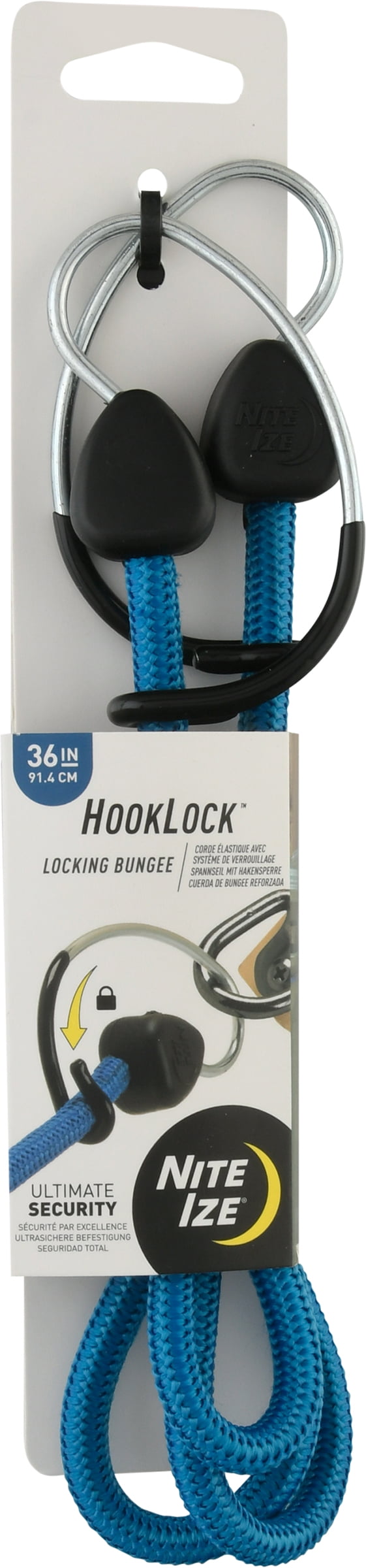 Nite Ize, Inc. Bhl3603R3 Nite Ize Hooklock, Premium Steel Locking Hook Bungee Cord, 36